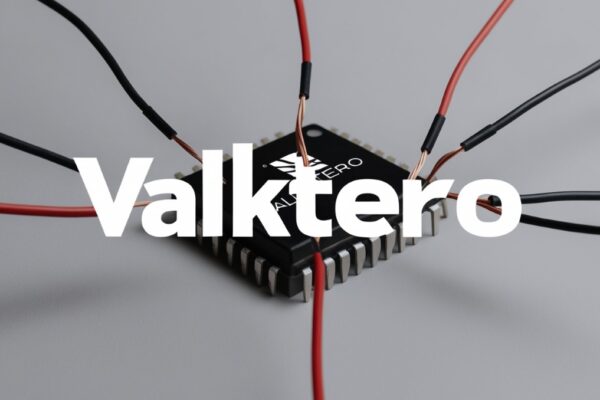 Image of valktero featuring an IC chip with imaginary wires extending from it, representing technological elements.