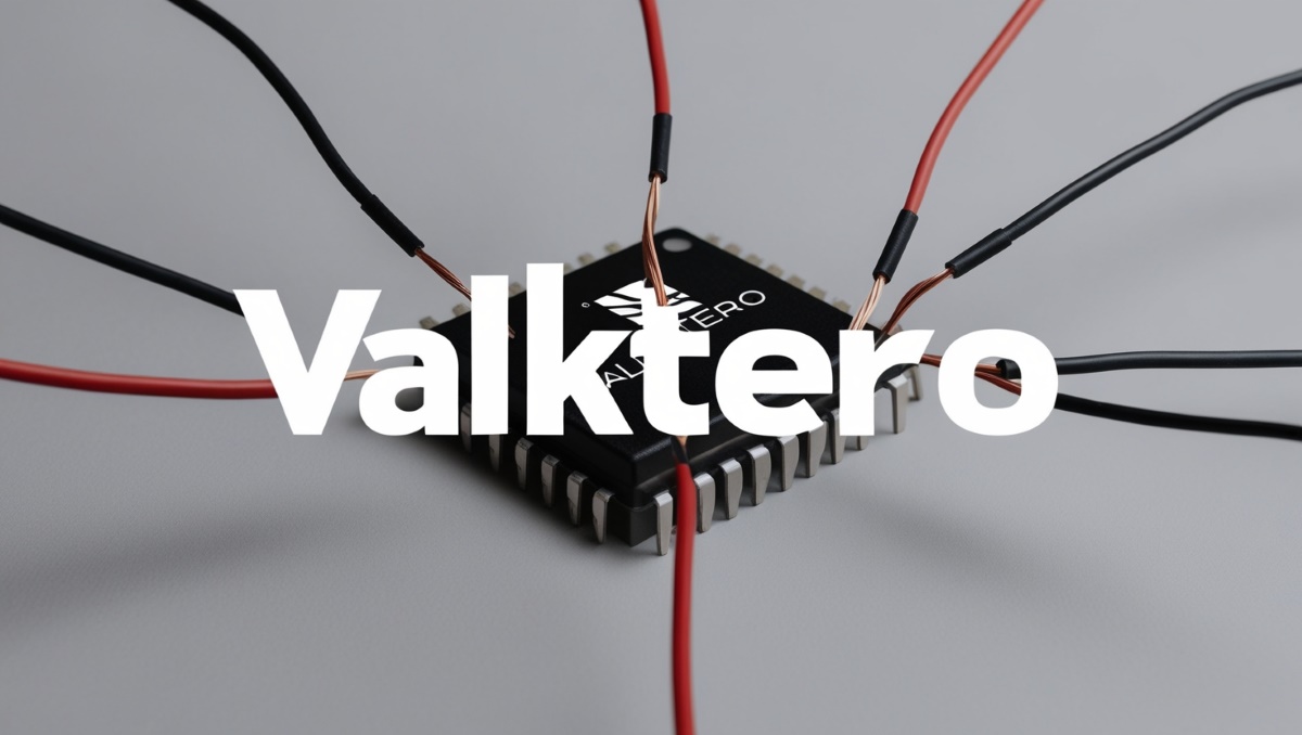 Image of valktero featuring an IC chip with imaginary wires extending from it, representing technological elements.